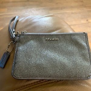 Coach wristlet, silver